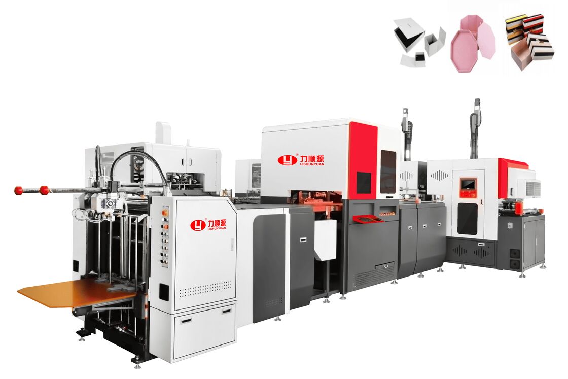 LY3000CQ Machine de fabrication de boîtes rigides Capable de produire des boîtes de couvercle et de fond simultanément à une vitesse allant jusqu'à 52 pièces par minute