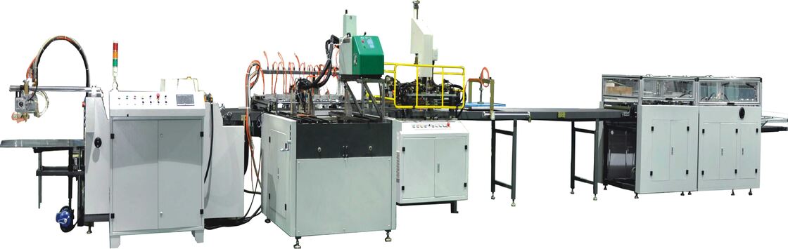 Machine de fabrication de boîtes en carton automatique à contrôle photoélectrique de haute précision, système de contrôle à écran tactile PLC, vitesse de travail de 20 à 30 pièces par minute