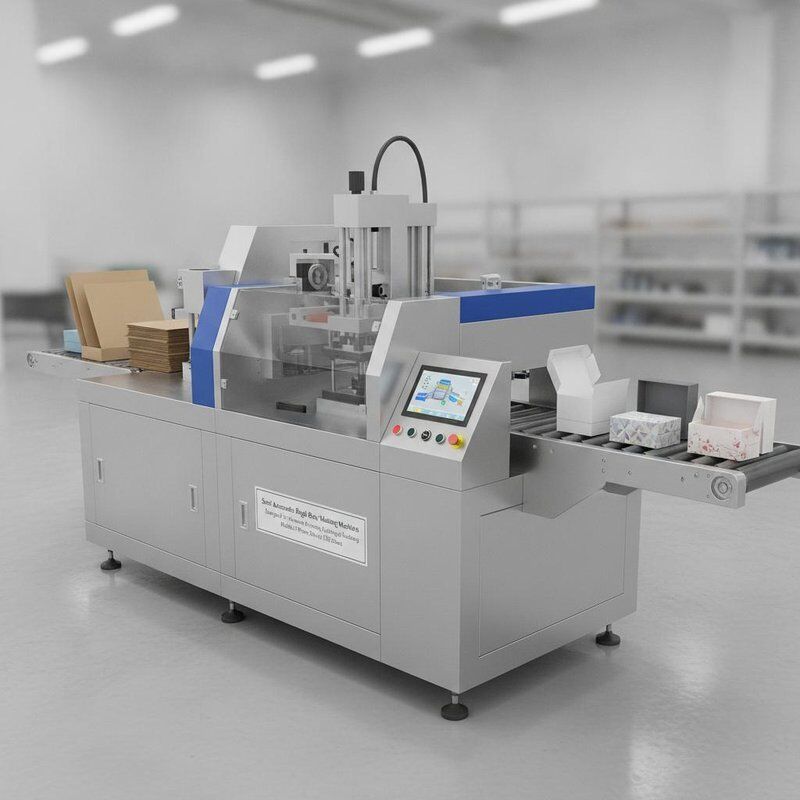 Machine de fabrication de boîtes rigides semi-automatique LY-800C conçue pour le pliage et le moulage sous pression de chaussures de téléphone portable et de boîtes-cadeaux