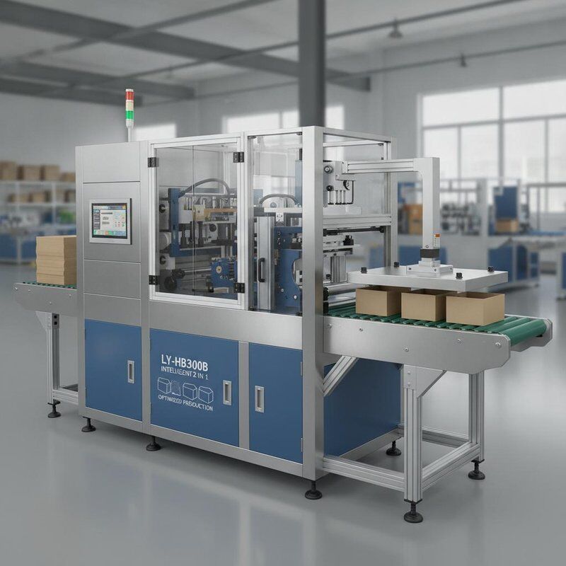 LY- HB3000B Machine de fabrication de boîtes rigides à grande vitesse avec des capacités intelligentes 2 en 1 et un pressage de bulles pour une production optimisée