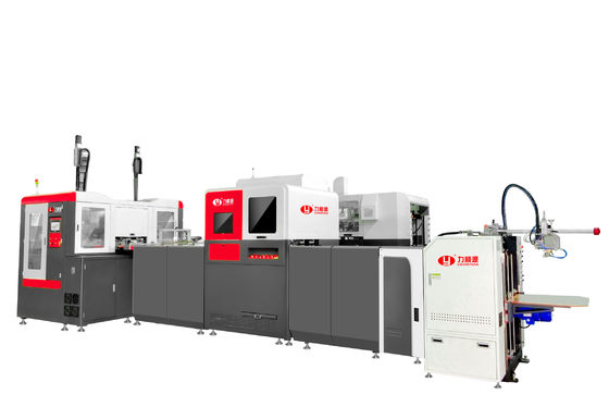 LY-HB2500CK Machine de fabrication de boîtes rigides avec positionnement visuel du bras du robot avec système de caméra multiple allemand pour la fabrication de boîtes de précision